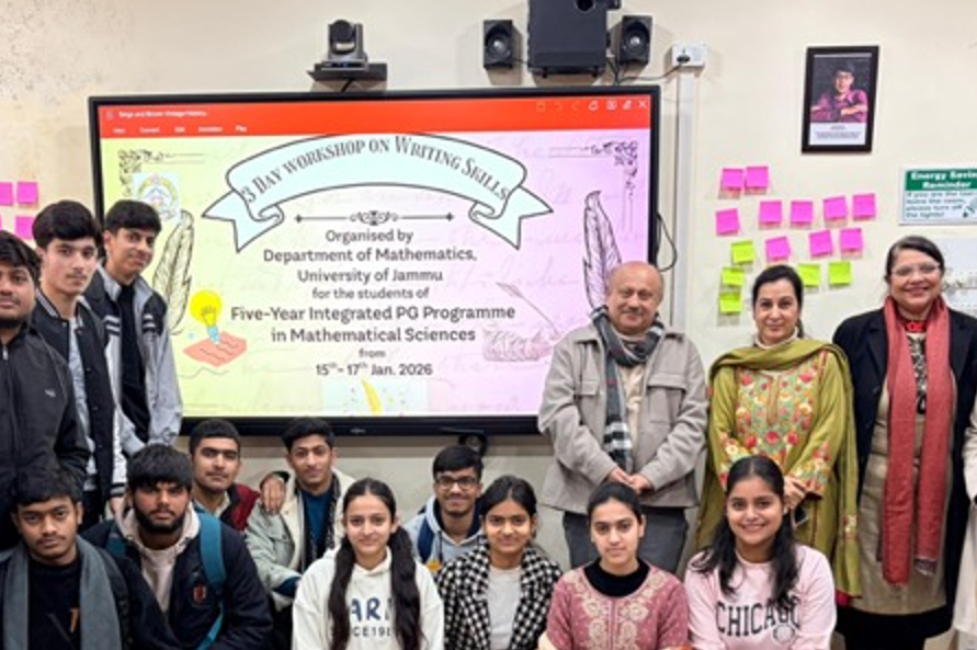 Three-Day Workshop on “Writing Skills” Organized at the University of Jammu