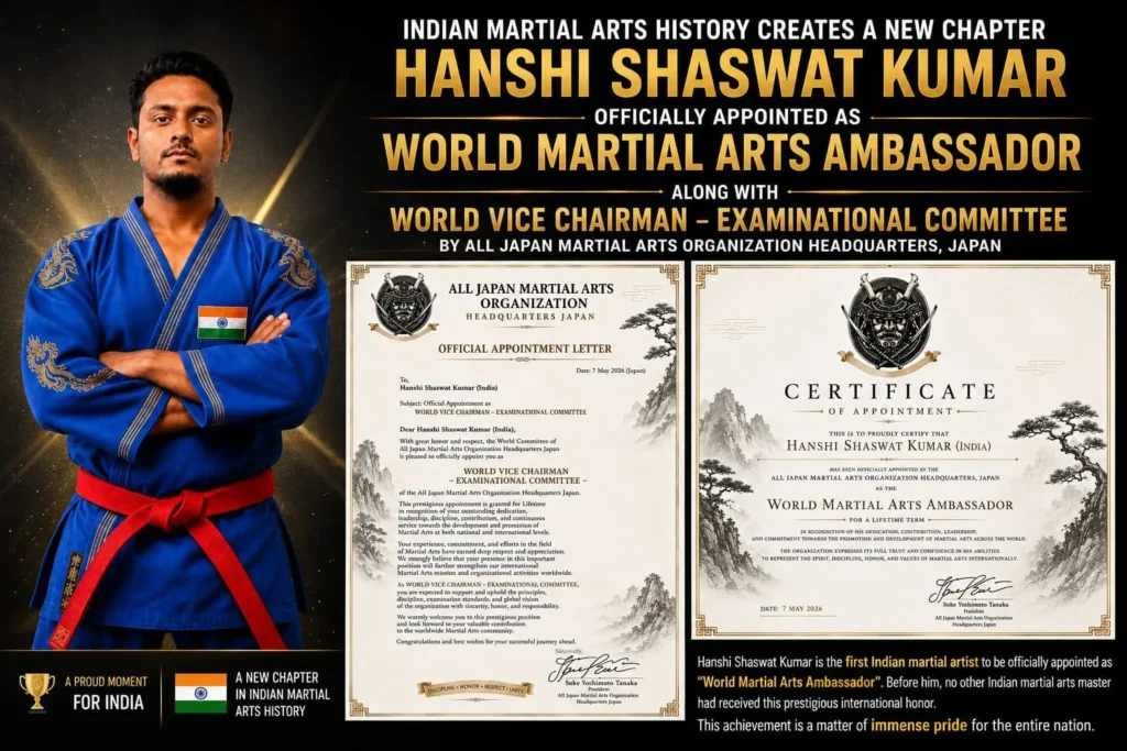 Hanshi Shaswat Kumar Becomes a Global Martial Arts Icon