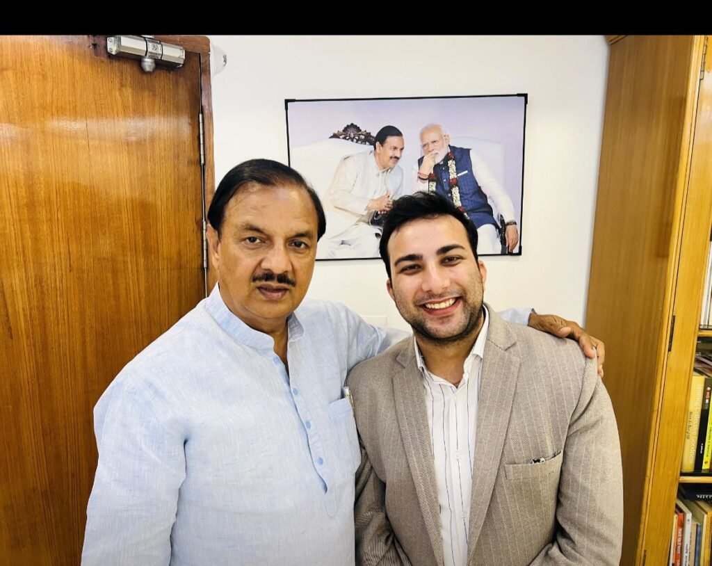 Karan Bhat with Dr Mahesh Sharma