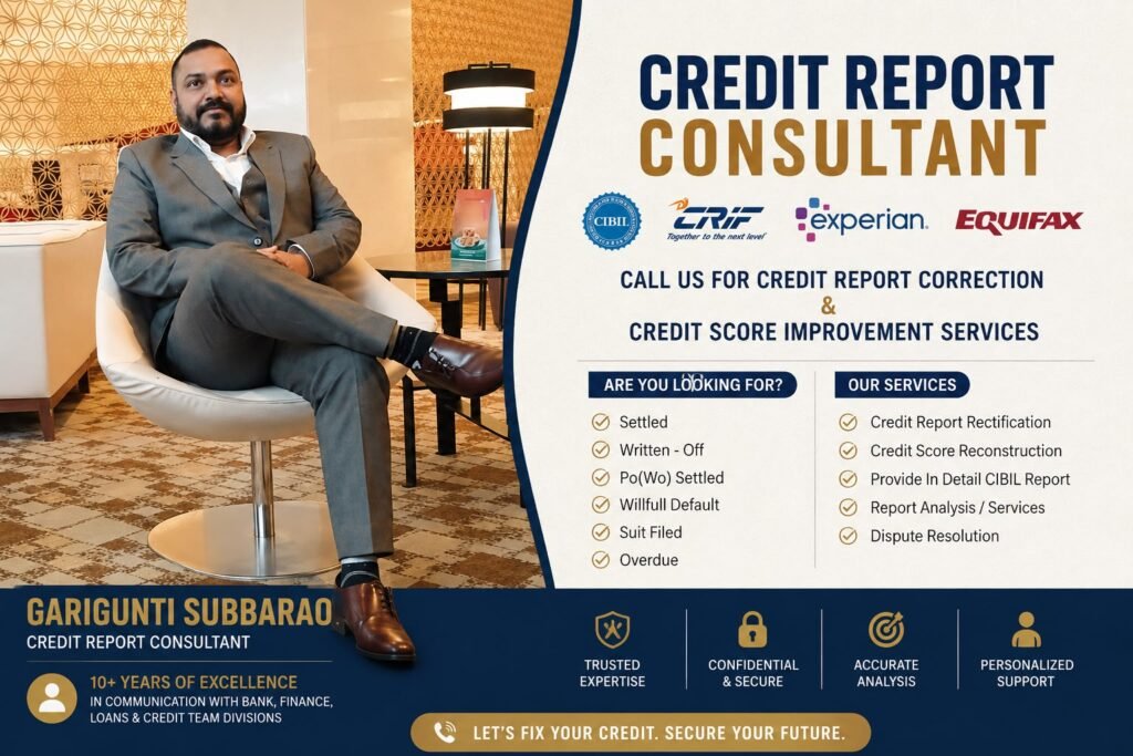 Garigunti Subbarao: Trusted Credit Report Consultant at S9 Finance Company